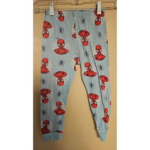 Spiderman Pajama Pants Size 5 Blue Marvel Avengers Comic Superhero Kids - Picture 1 of 5